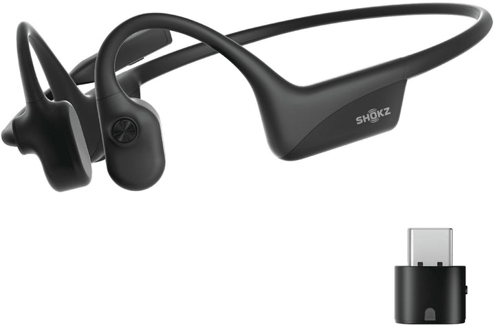 Shokz - OpenComm 2 UC Bone Conduction Bluetooth Headset With USB-C Wireless Adapter - Black_1