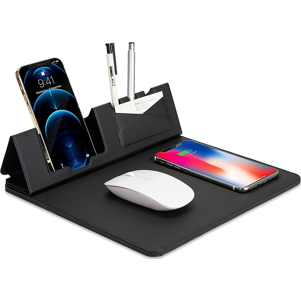 SaharaCase - Office Mouse Pad with Qi Wireless Charging - Black_2