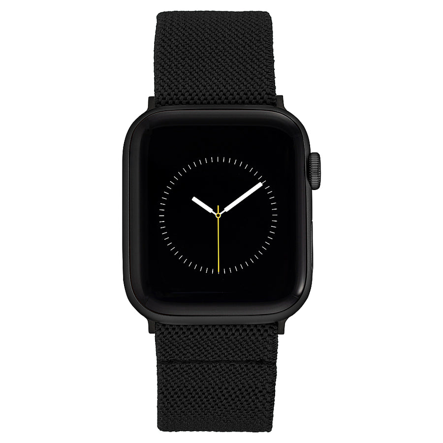 WITHit - Men's Woven Elastic Band with Slider Closure for Apple Watch 42/44/45/Ultra (49mm) - Black_0