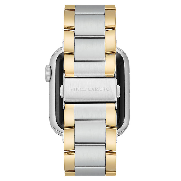 WITHit - Vince Camuto Men's Stainless Steel Link Band for Apple Watch 42/44/45/Ultra (49mm) - Silver / Gold_2
