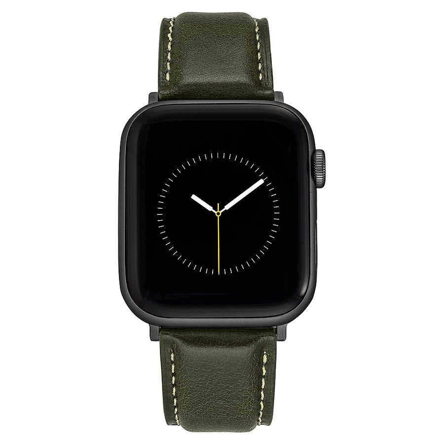 WITHit - Men's Smooth Leather Band for Apple Watch 42/44/45/Ultra (49mm) - Green_0