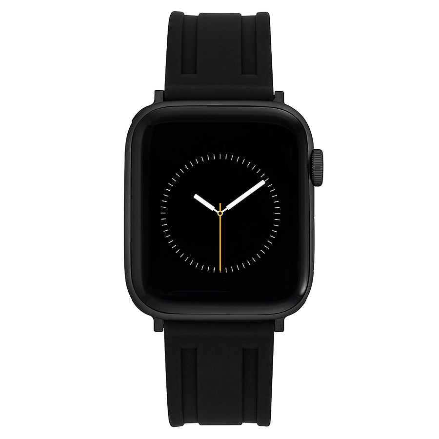 WITHit - Vince Camuto Men's Silicone Band with Black Stainless Steel Buckle for Apple Watch 42/44/45/Ultra (49mm) - Black_0