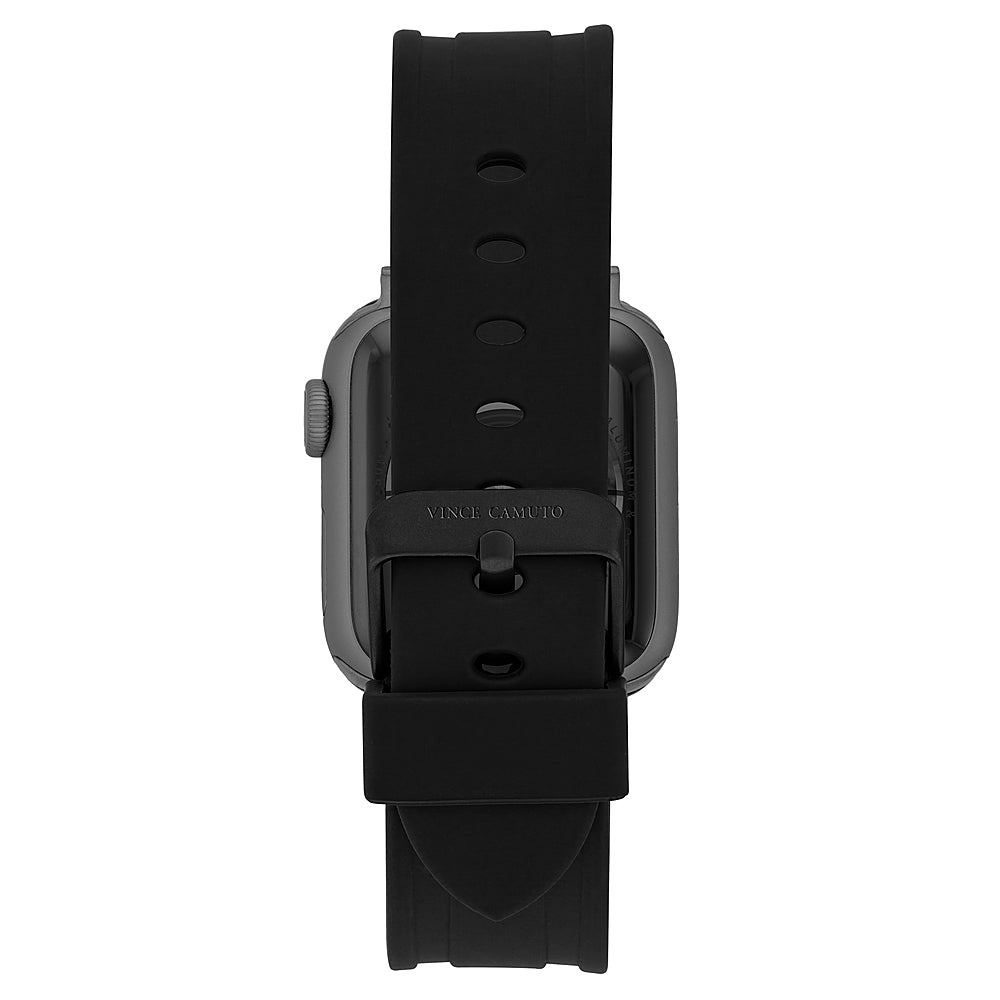 WITHit - Vince Camuto Men's Silicone Band with Black Stainless Steel Buckle for Apple Watch 42/44/45/Ultra (49mm) - Black_2