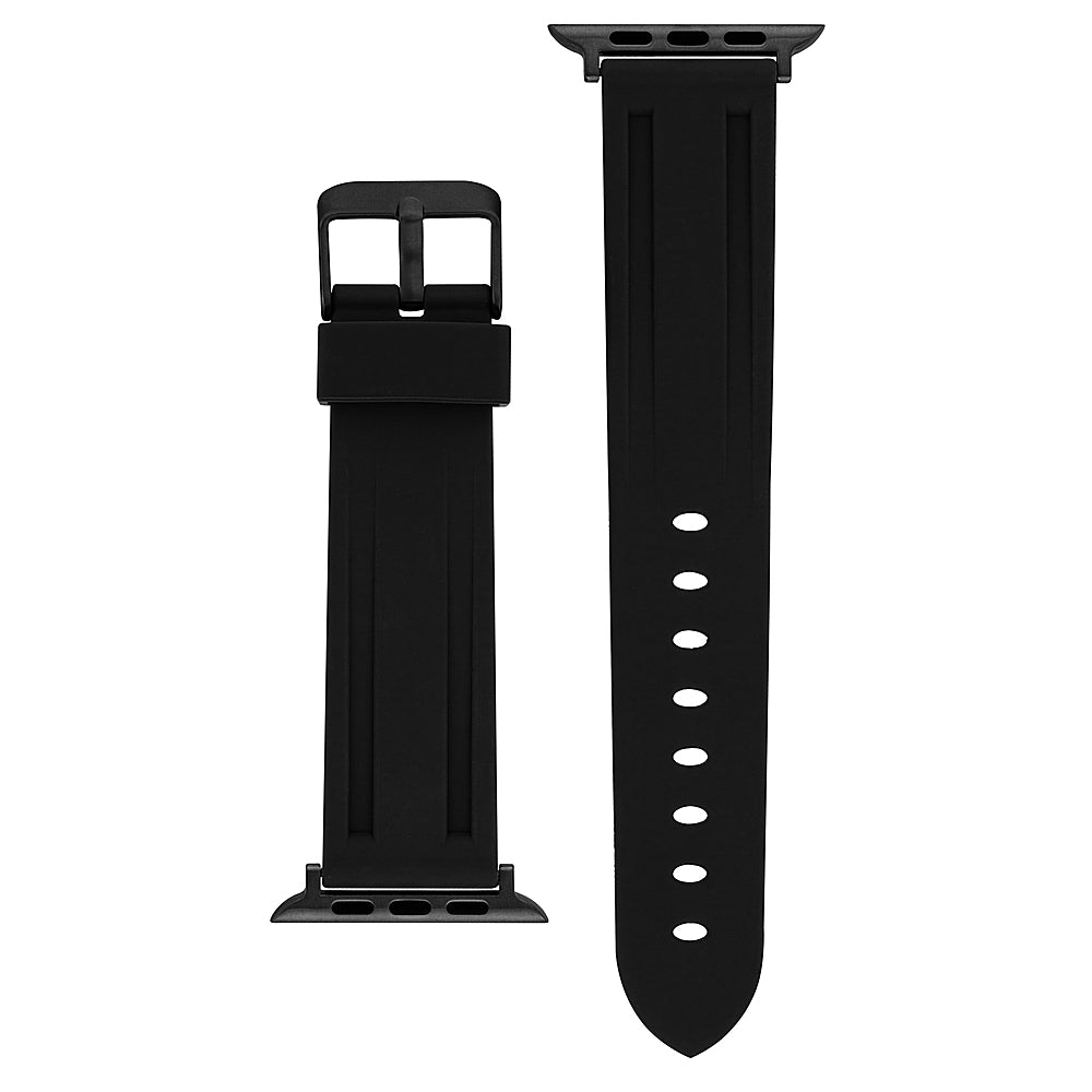 WITHit - Vince Camuto Men's Silicone Band with Black Stainless Steel Buckle for Apple Watch 42/44/45/Ultra (49mm) - Black_1