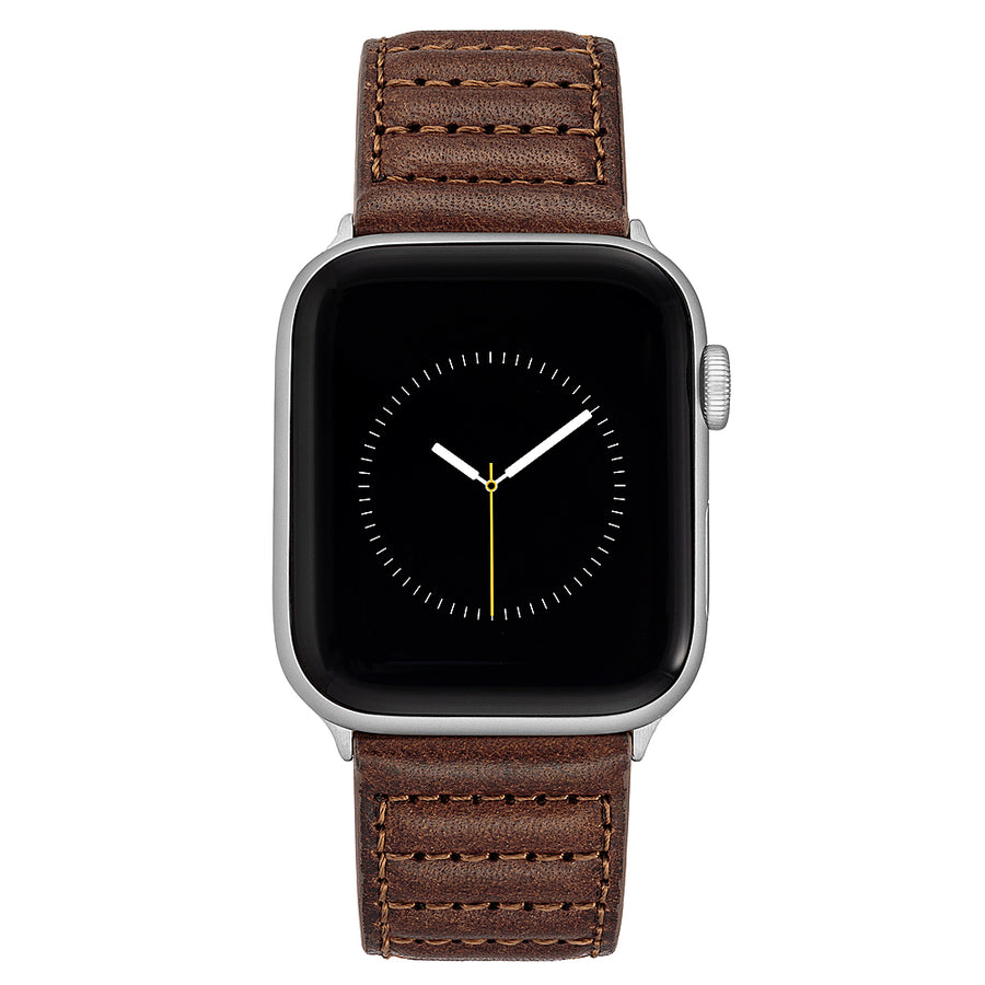 WITHit - Vince Camuto Men's Leather Band with Stitching Accents for Apple Watch 42/44/45/Ultra (49mm) - Brown_0