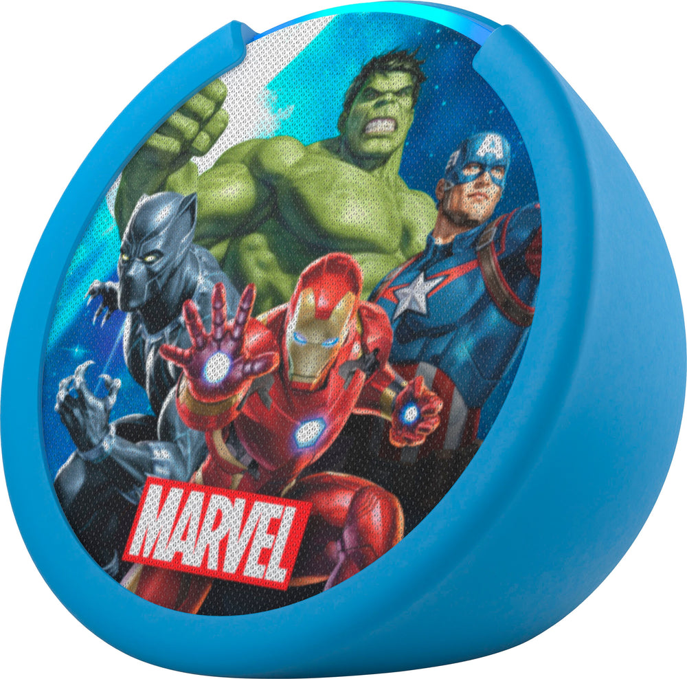 Amazon - Echo Pop Kids | Designed for kids, with parental controls | Marvel's Avengers - Glacier_1