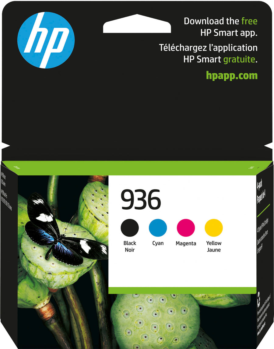 HP - 936 4-Pack Standard Capacity Ink Cartridges - Black/Magenta/Yellow/Cyan_0