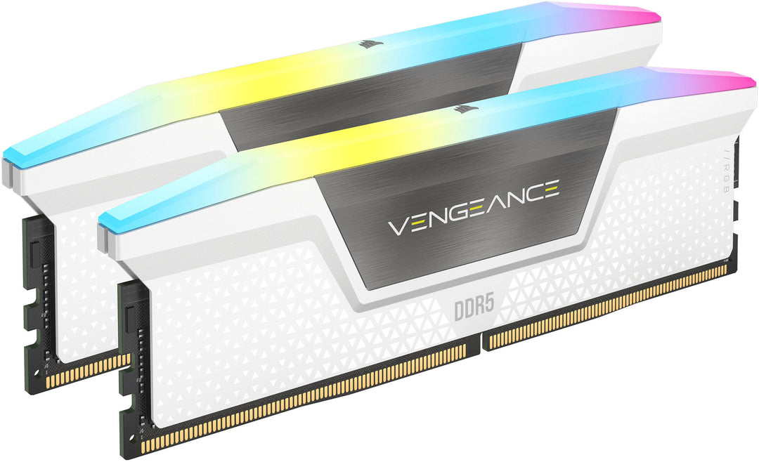 CORSAIR - VENGEANCE 32GB (2x16GB) 6000 MHz PC5-48000 C36 Intel XMP DIMM Desktop Memory with RGB Lighting - White_0