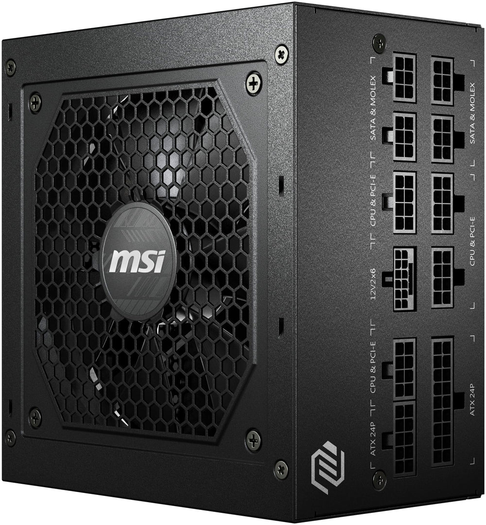 MSI - A850GL PCIE 5 - Full Modular – 80 Plus Gold 850W-ATX 3.0 Gaming Power Supply - Black - Black_1