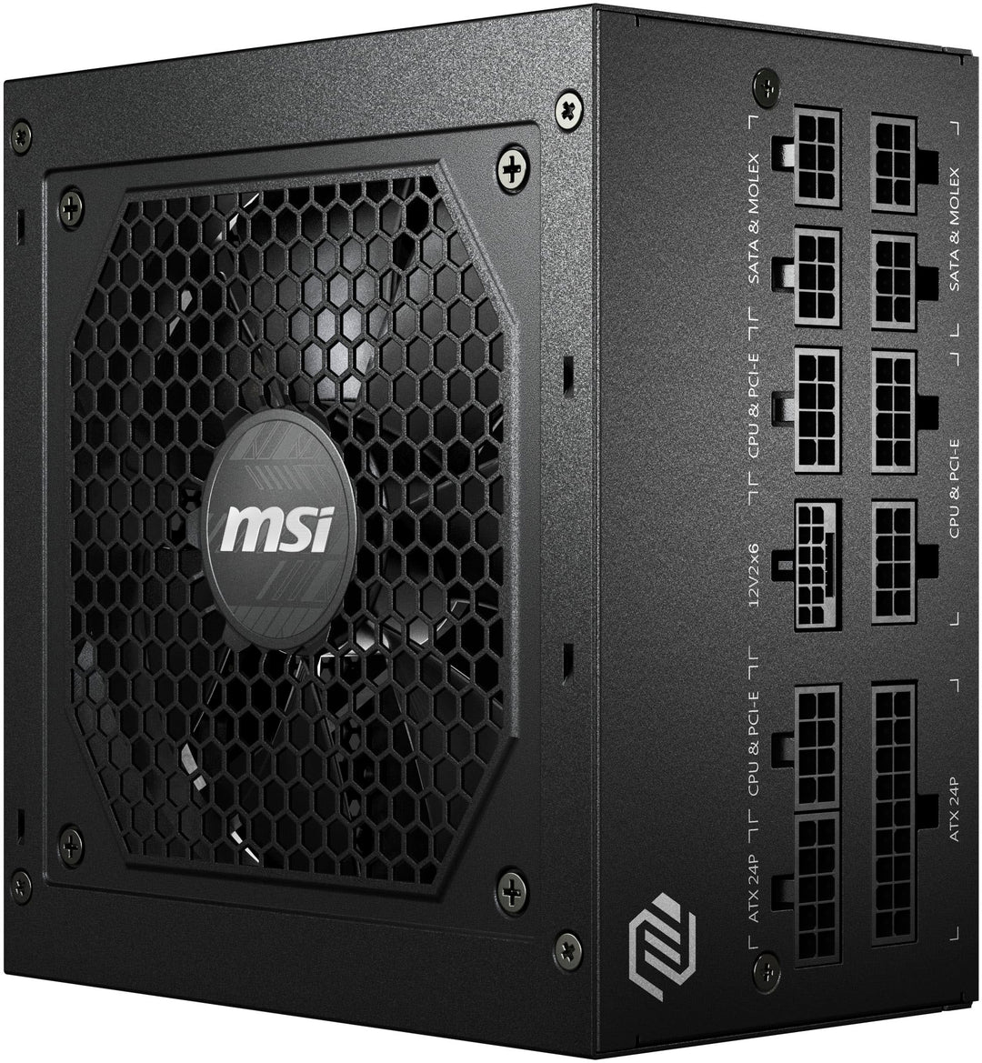 MSI - A750GL PCIE 5 - Full Modular – 80 Plus Gold 750W-ATX 3.0 Gaming Power Supply - Black - Black_1