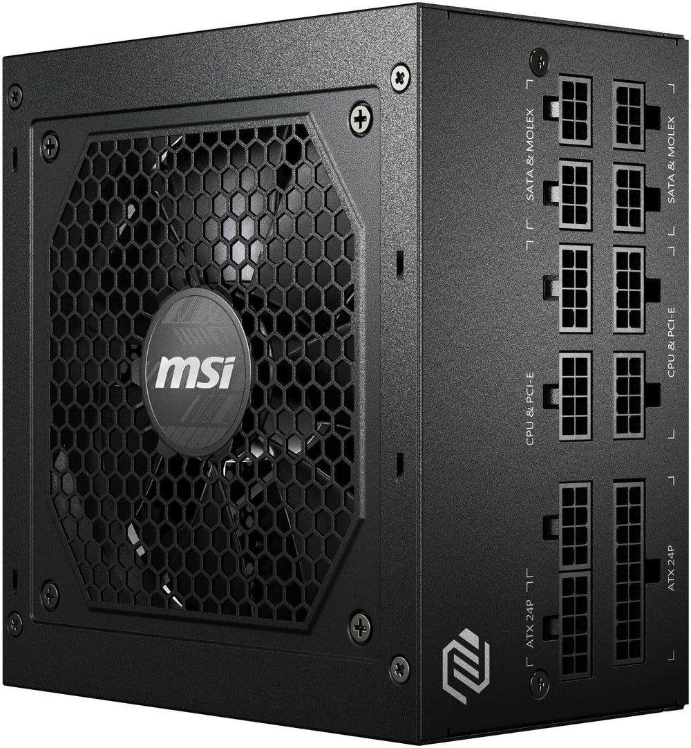 MSI - A650GL-Full Modular – 80 Plus Gold 650W-Gaming Power Supply - Black - Black_1
