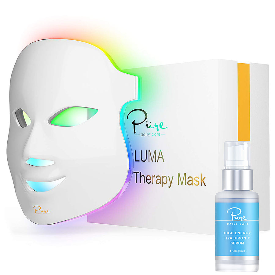Pure Daily Care - Luma LED Skin Therapy Mask and Hyaluronic Acid Serum: The Anti-Aging Duo - White_0