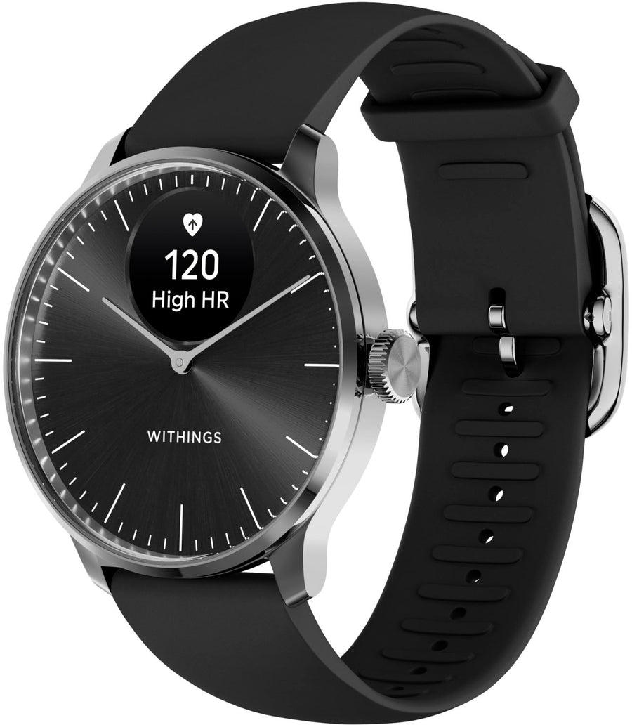 Withings - ScanWatch Light -  Daily Health Hybrid Smartwatch - 37mm - Black/Silver_0