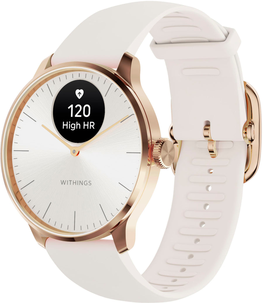 Withings - ScanWatch Light -  Daily Health Hybrid Smartwatch - 37mm - Sand/Rose Gold_0