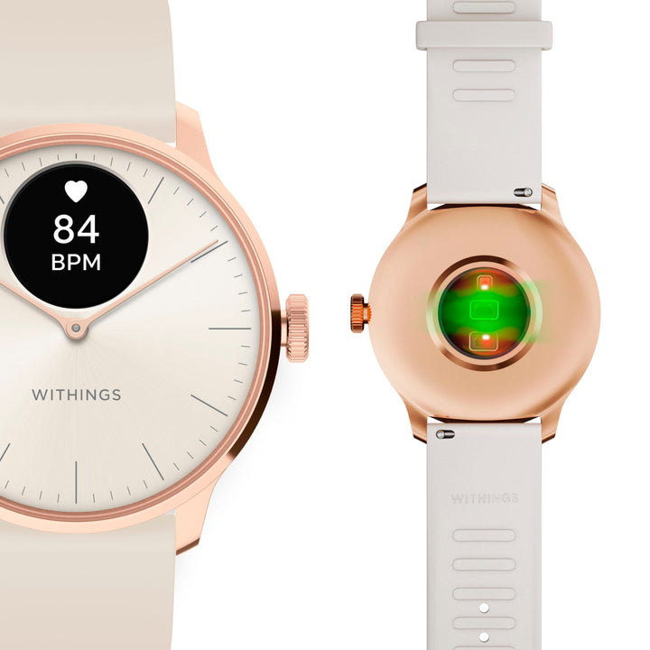 Withings - ScanWatch Light -  Daily Health Hybrid Smartwatch - 37mm - Sand/Rose Gold_3