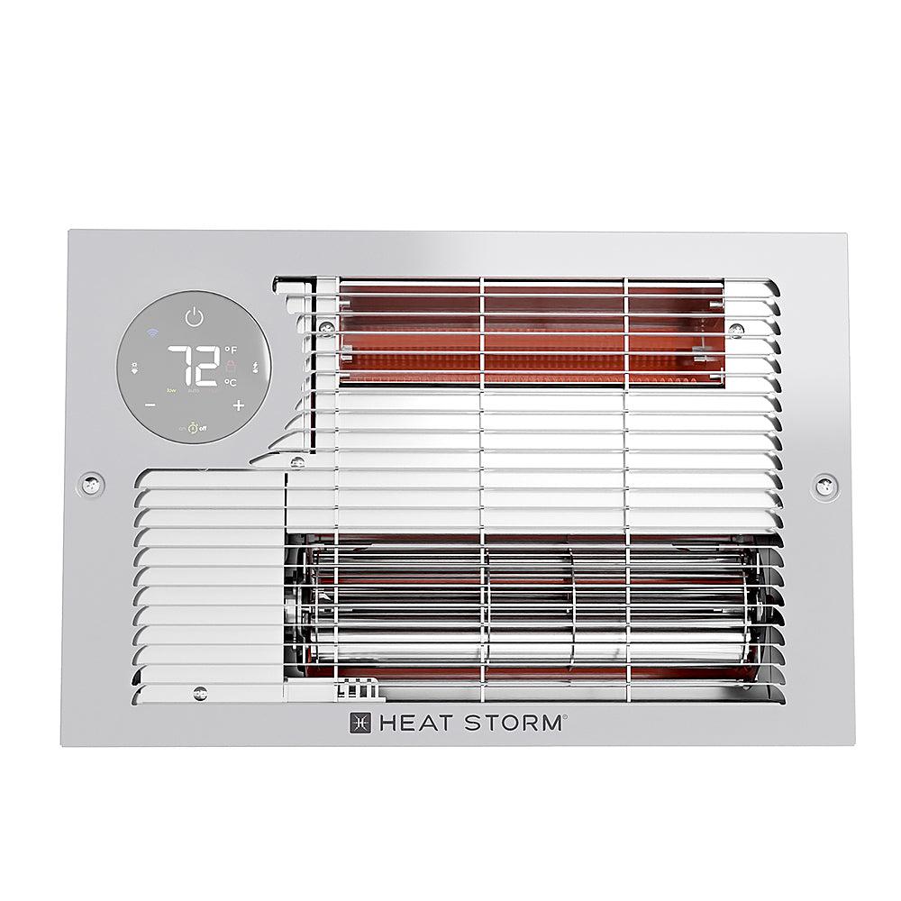 Heat Storm - 1500-Watt Electric WiFi In-Wall Heater - Silver_1