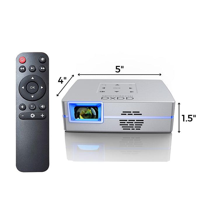 AAXA - SLC450 Short Throw Mini Projector, Native 1080P, Wireless Mirroring, Built-in Streaming Apps, Digital Keystone - Space Gray_6