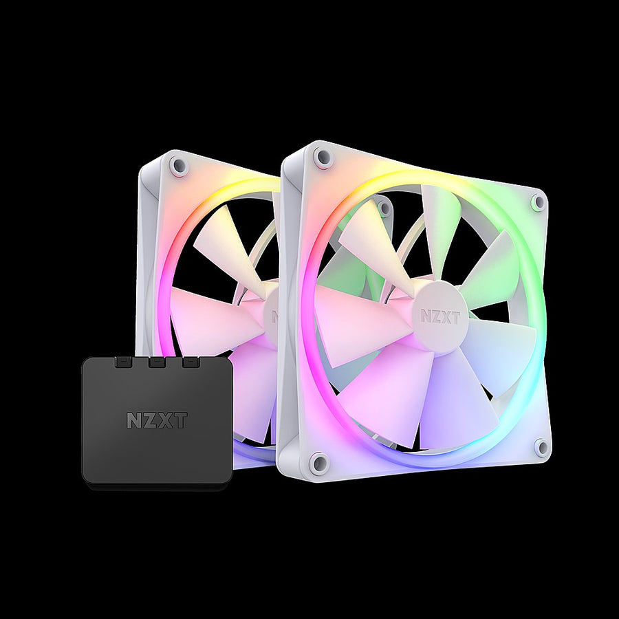 NZXT - F140RGB - 140mm RGB Fans - Twin + RGB Controller - Whtie_0