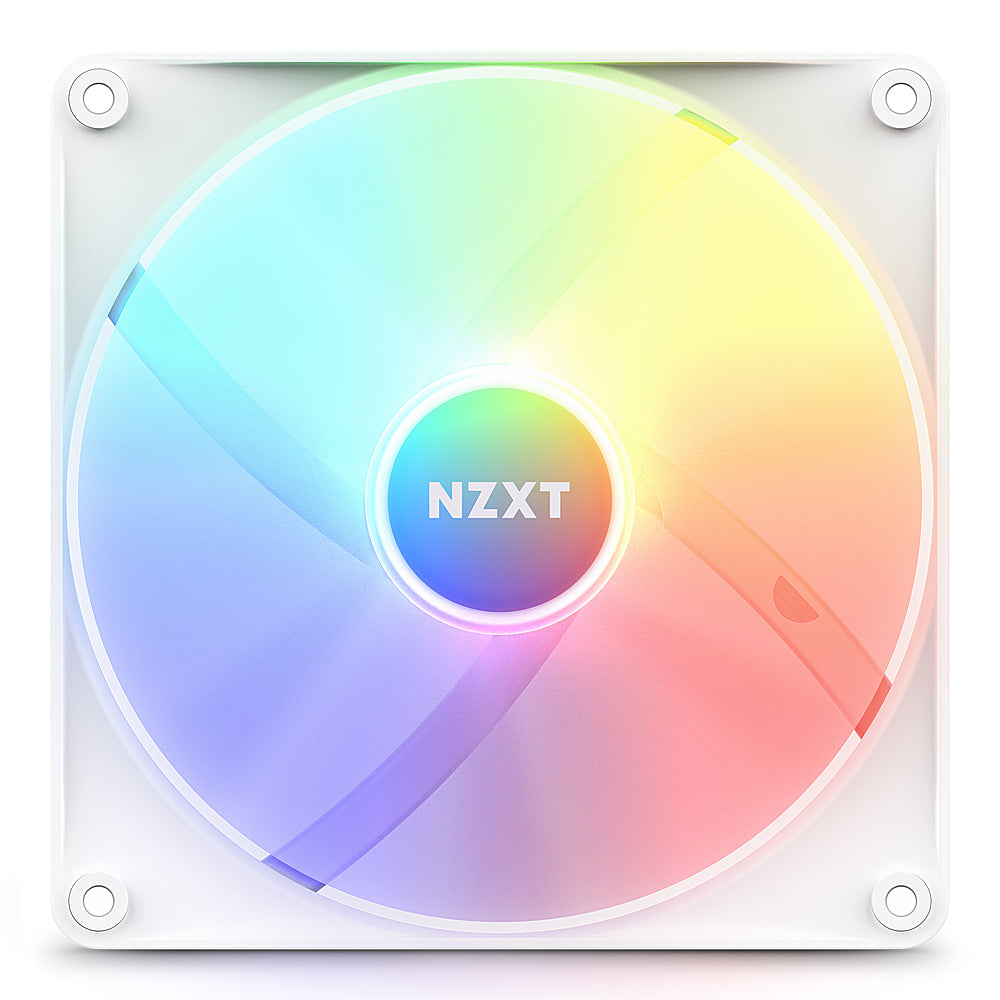 NZXT - 140mm Hub-mounted RGB LED Fan - White_1