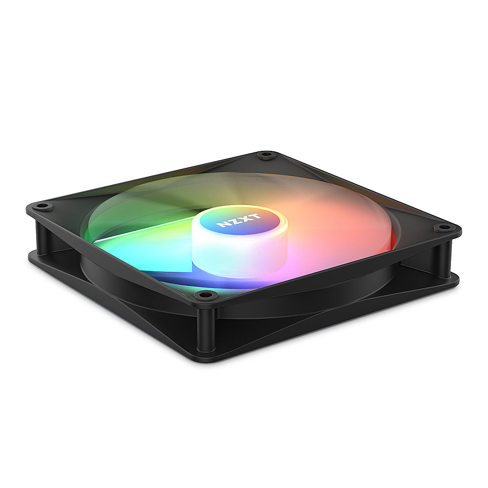 NZXT - 140mm Hub-mounted RGB LED Fan Double Pack - Black_1