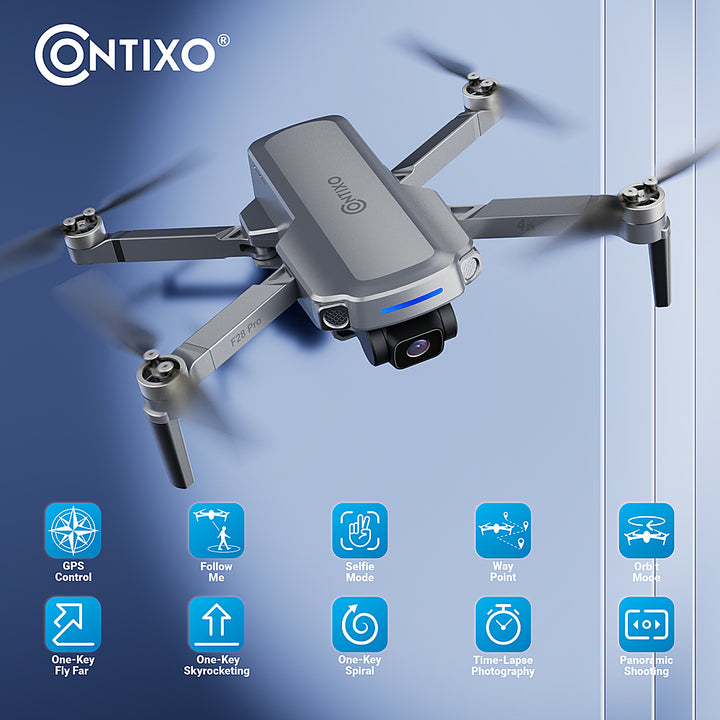 Contixo F28 Pro 4k Drone with Gimbal - Silver_3