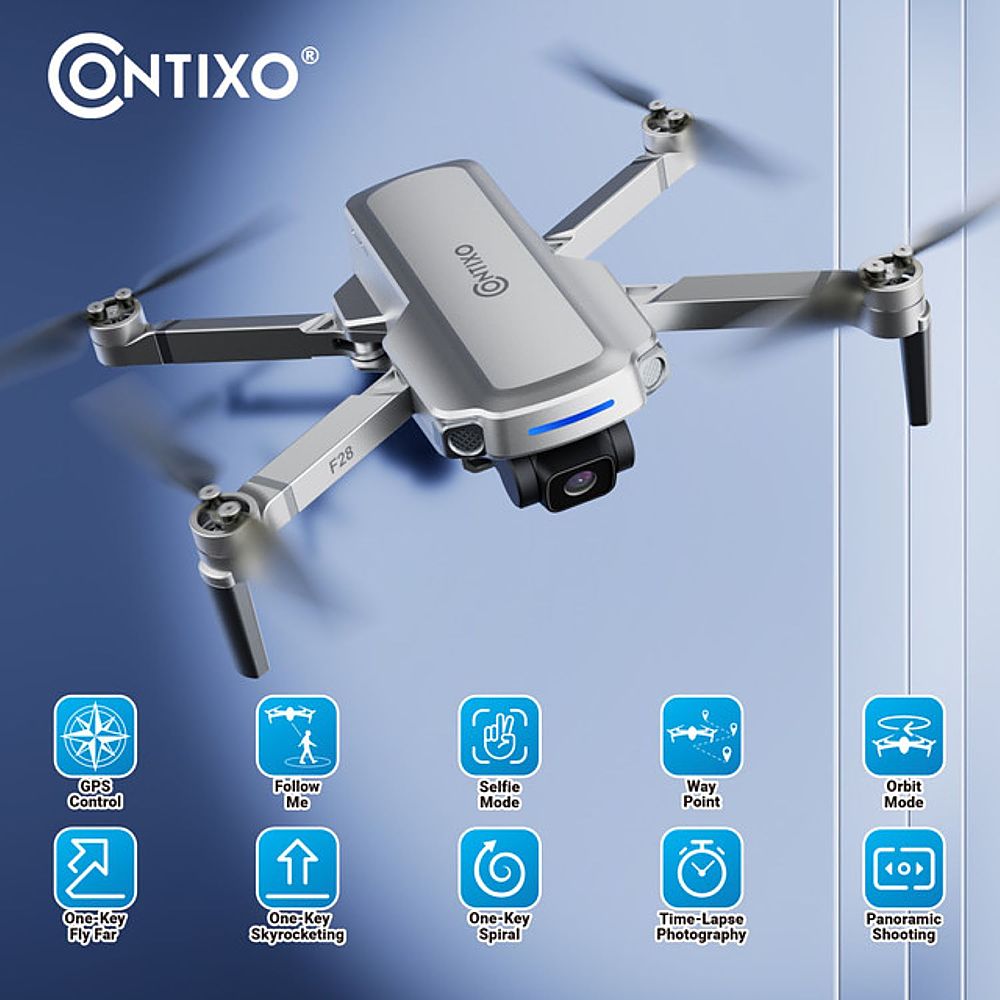 Contixo F28 GPS Drone with 2k Camera - Silver_1