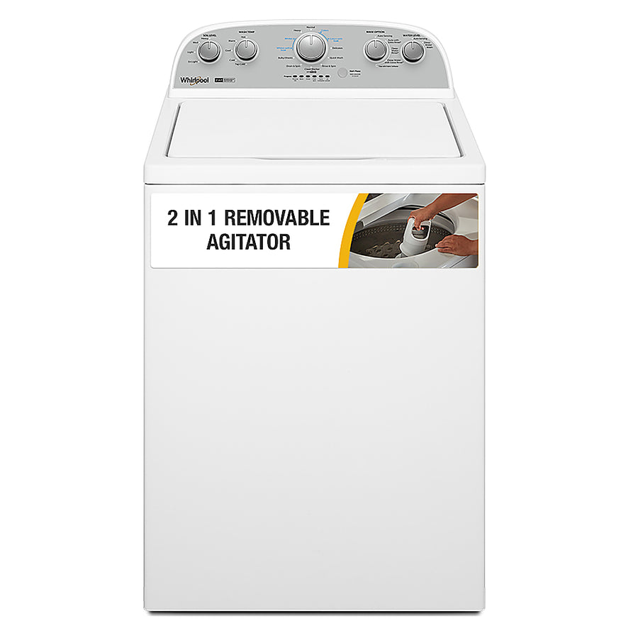 Whirlpool - 3.8 Cu. Ft. High Efficiency Top Load Washer with 2 in 1 Removable Agitator - White_0