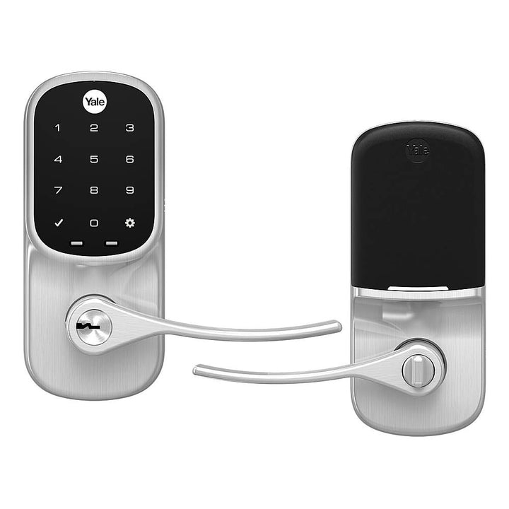 Yale - Assure Lever Smart Lock Wi-Fi Replacement Handle with Touchscreen and App Access - Satin Nickel_0