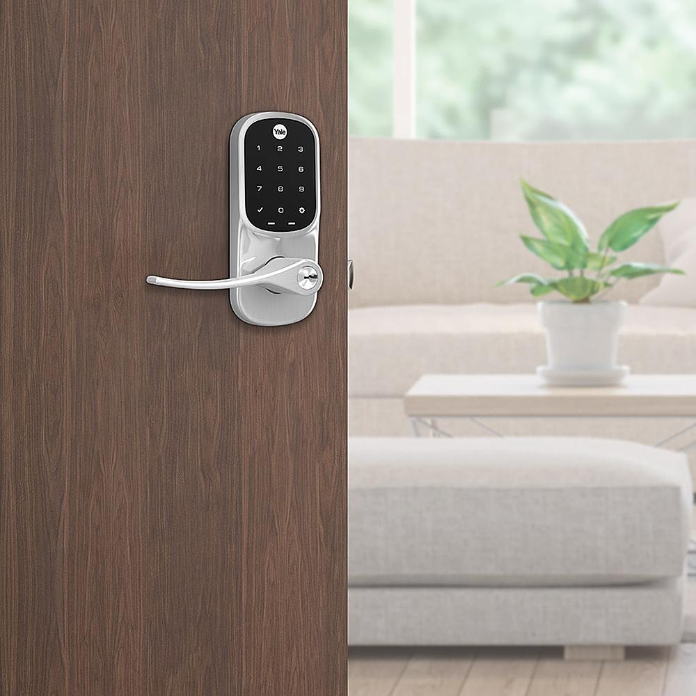 Yale - Assure Lever Smart Lock Wi-Fi Replacement Handle with Touchscreen and App Access - Satin Nickel_2