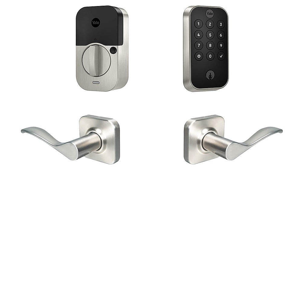 Yale - Assure 2 Norwood Lever Smart Lock Wi-Fi Replacement Deadbolt with Keypad and App Access - Satin Nickel_0