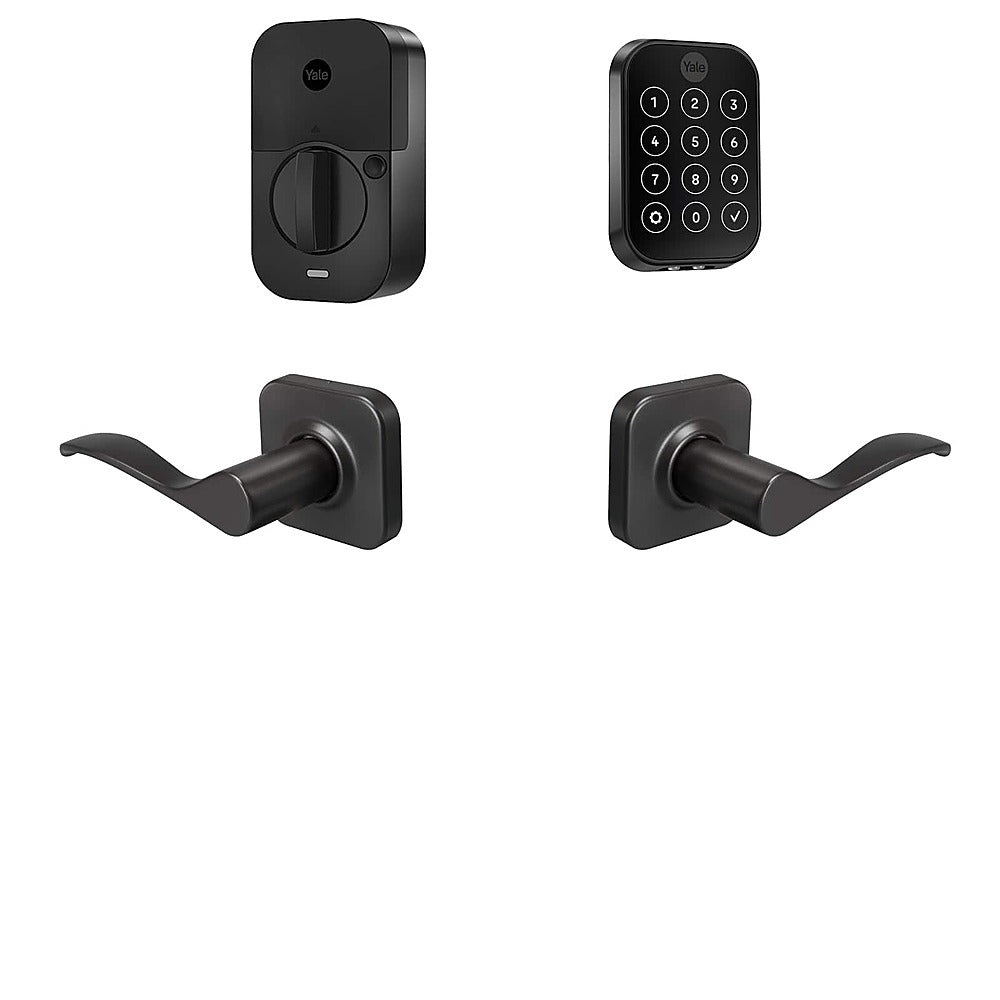 Yale - Assure 2 Norwood Lever Smart Lock Wi-Fi Replacement Deadbolt with Touchscreen and App Access - Black Suede_0