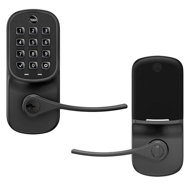 Yale - Assure Lever Smart Lock Wi-Fi Replacement Handle with Keypad and App Access - Black Suede_0