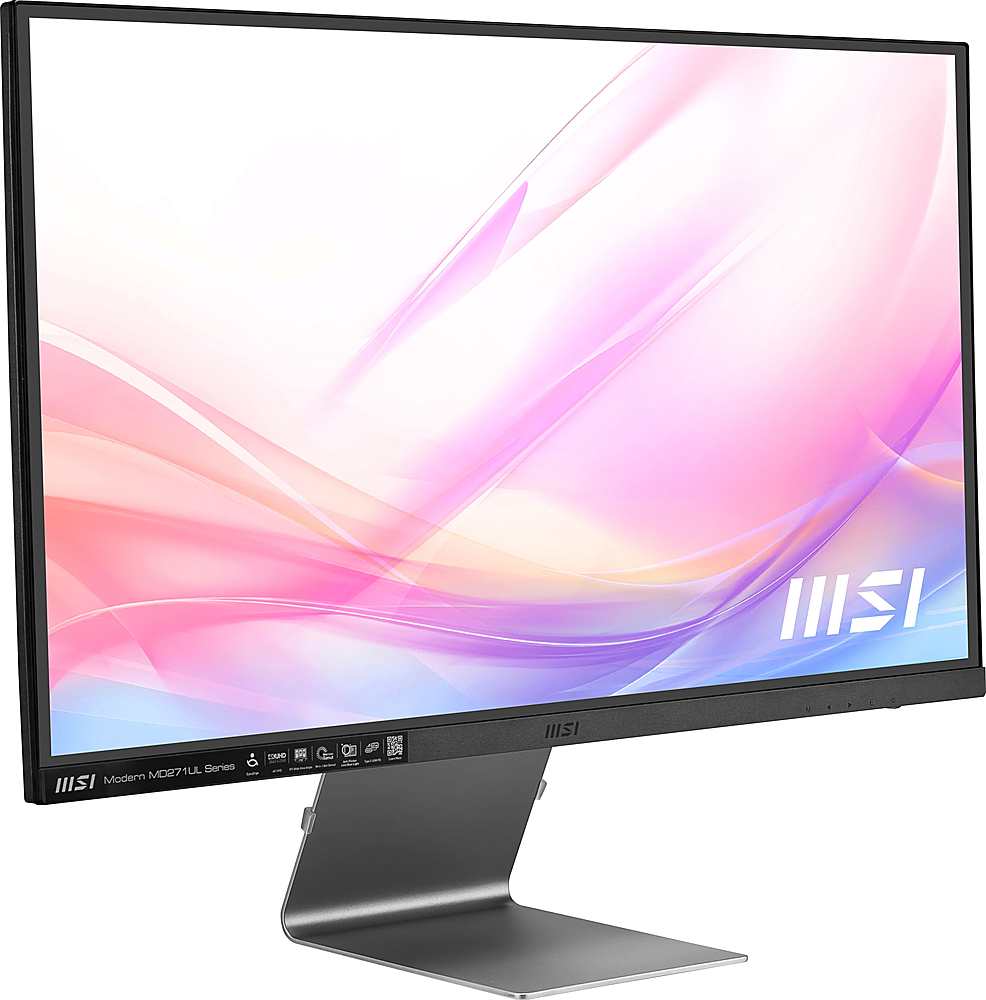 MSI - Modern MD271UL 27" LED Curved QHD FreeSync Premium with HDR Gaming Monitor(DisplayPort,Type-C, HDMI)-Black - Black_1