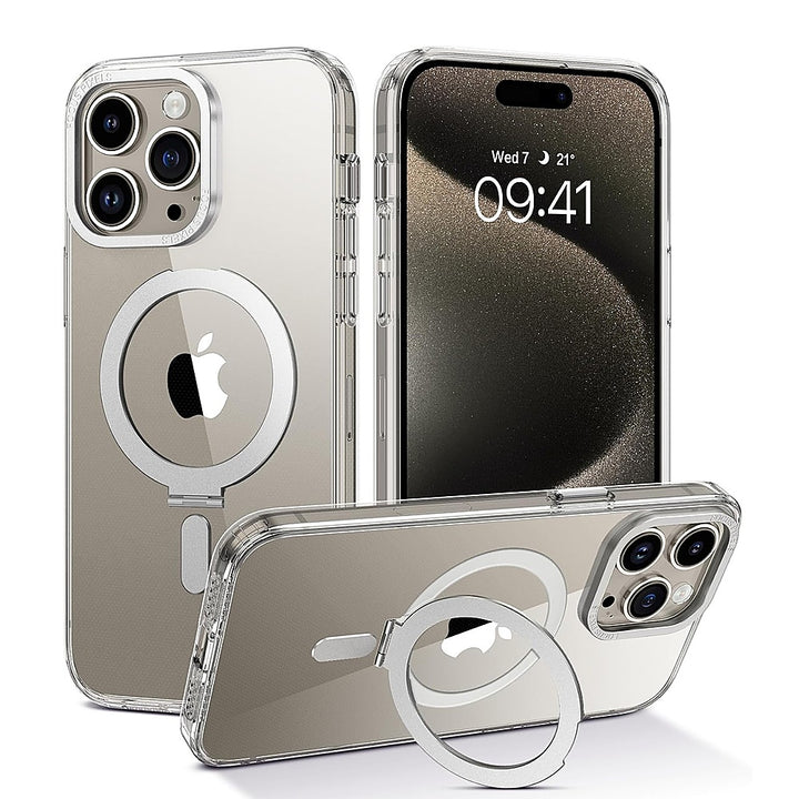 SaharaCase - Hybrid-Flex Kickstand Case with Magsafe for Apple iPhone 15 Pro - Clear_7