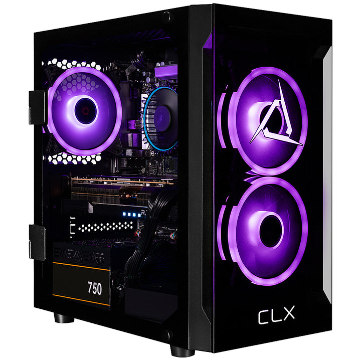 CLX - SET Gaming Desktop - Intel Core i5 14600KF - 16GB DDR5 4800 Memory - Radeon RX 7800 XT - 2TB NVMe M.2 SSD - Black_0