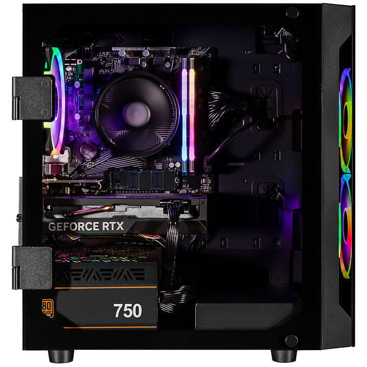 CLX - SET Gaming Desktop - AMD Ryzen 7 5700X - 16GB DDR4 3600 Memory - GeForce RTX 4060 - 2TB NVMe M.2 SSD - Black_1