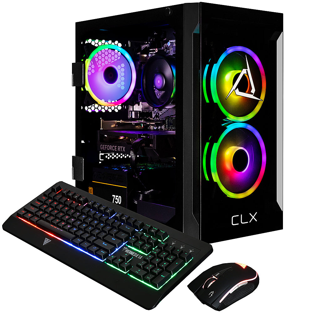 CLX - SET Gaming Desktop - AMD Ryzen 7 5700X - 16GB DDR4 3600 Memory - GeForce RTX 4060 - 2TB NVMe M.2 SSD - Black_5