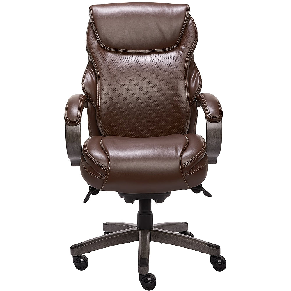 La-Z-Boy - Premium Hyland Executive Office Chair with AIR Lumbar Technology - Gray/Brown_0