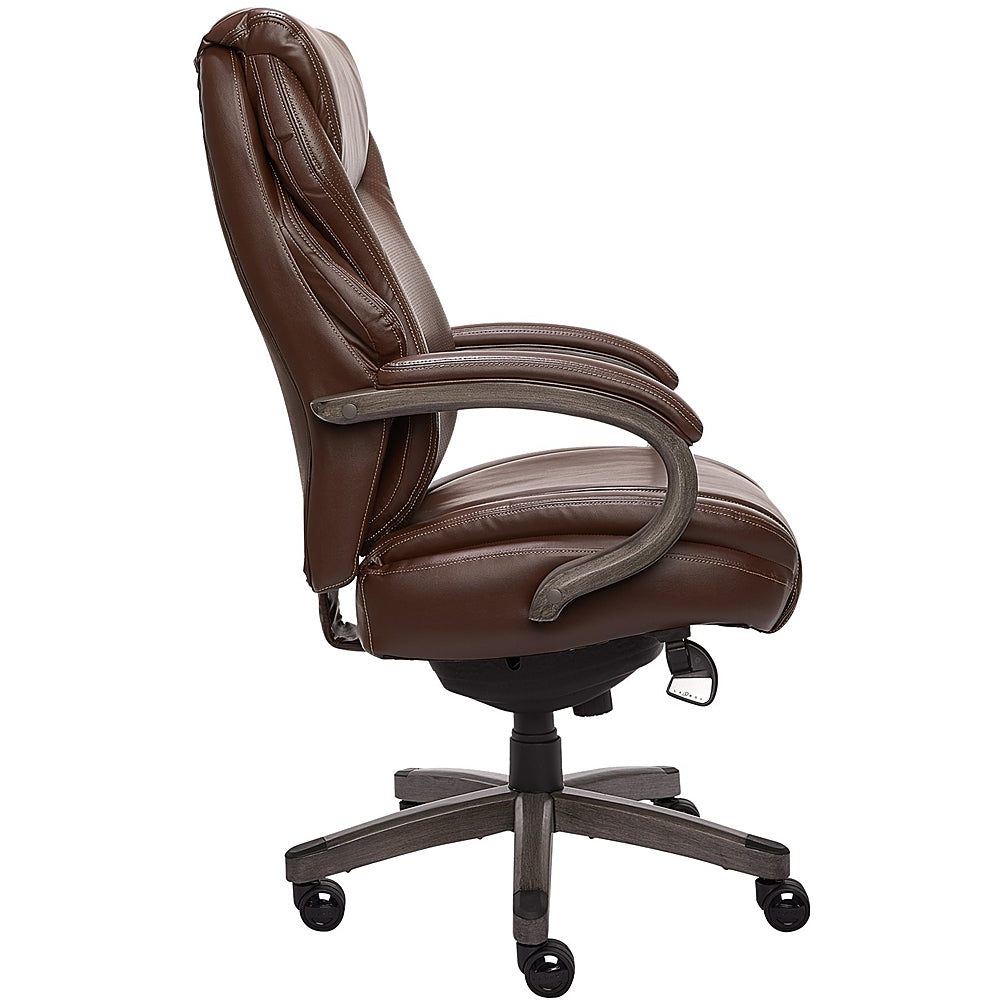 La-Z-Boy - Premium Hyland Executive Office Chair with AIR Lumbar Technology - Gray/Brown_2