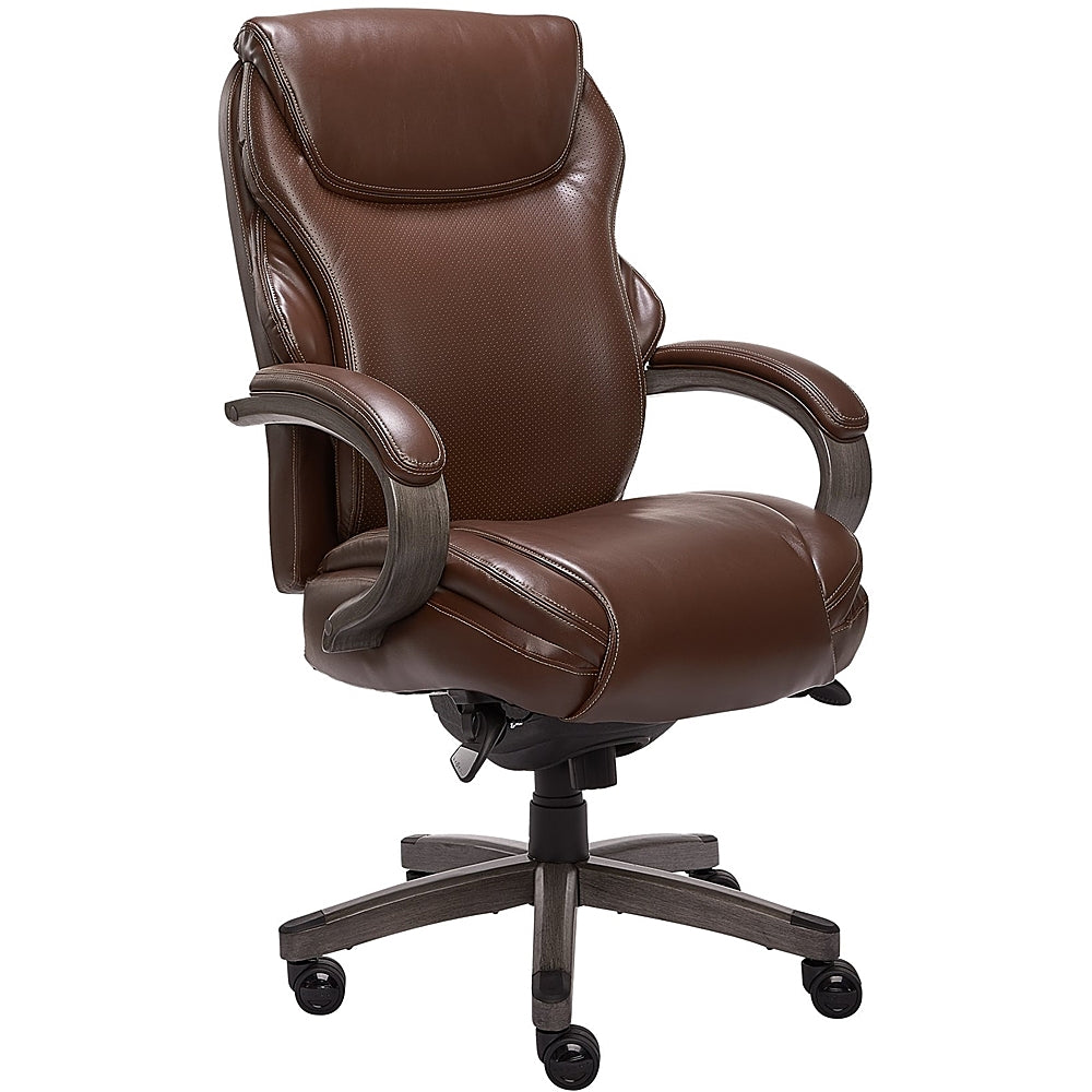 La-Z-Boy - Premium Hyland Executive Office Chair with AIR Lumbar Technology - Gray/Brown_1