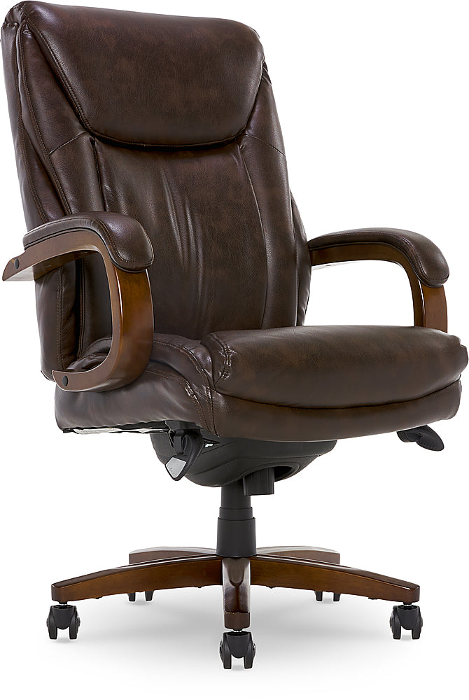 La-Z-Boy - Big & Tall Bonded Leather Executive Chair - Coffee Brown_0