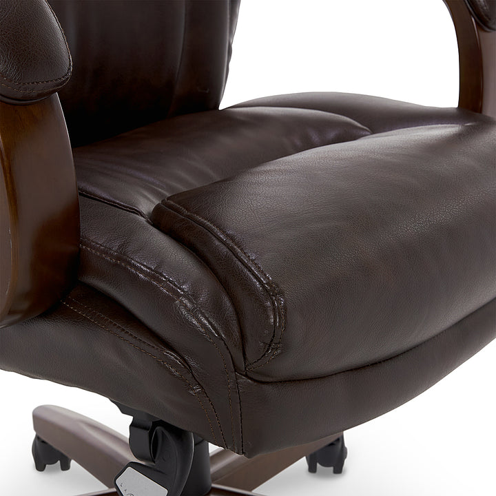 La-Z-Boy - Big & Tall Bonded Leather Executive Chair - Coffee Brown_4