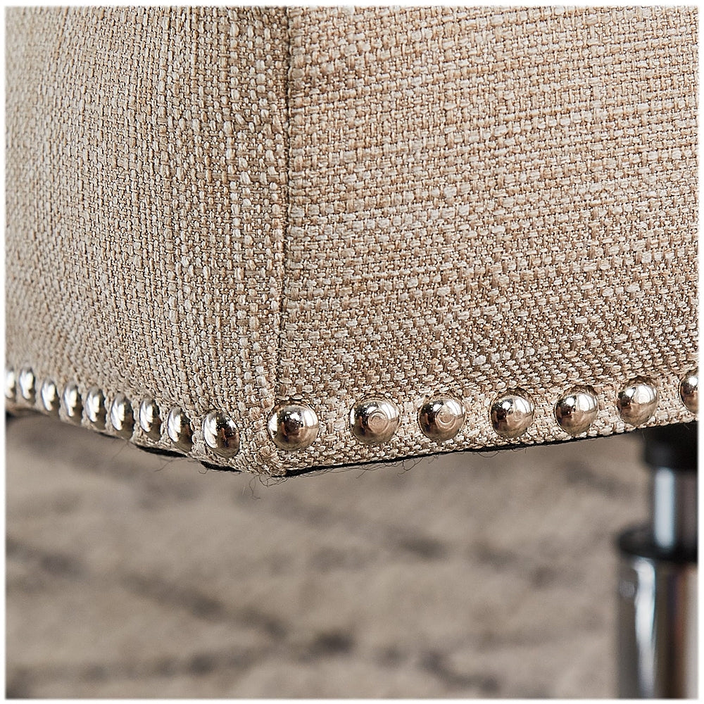 Serta - Leighton Fabric Home Office Chair - Chrome/Light Beige_5