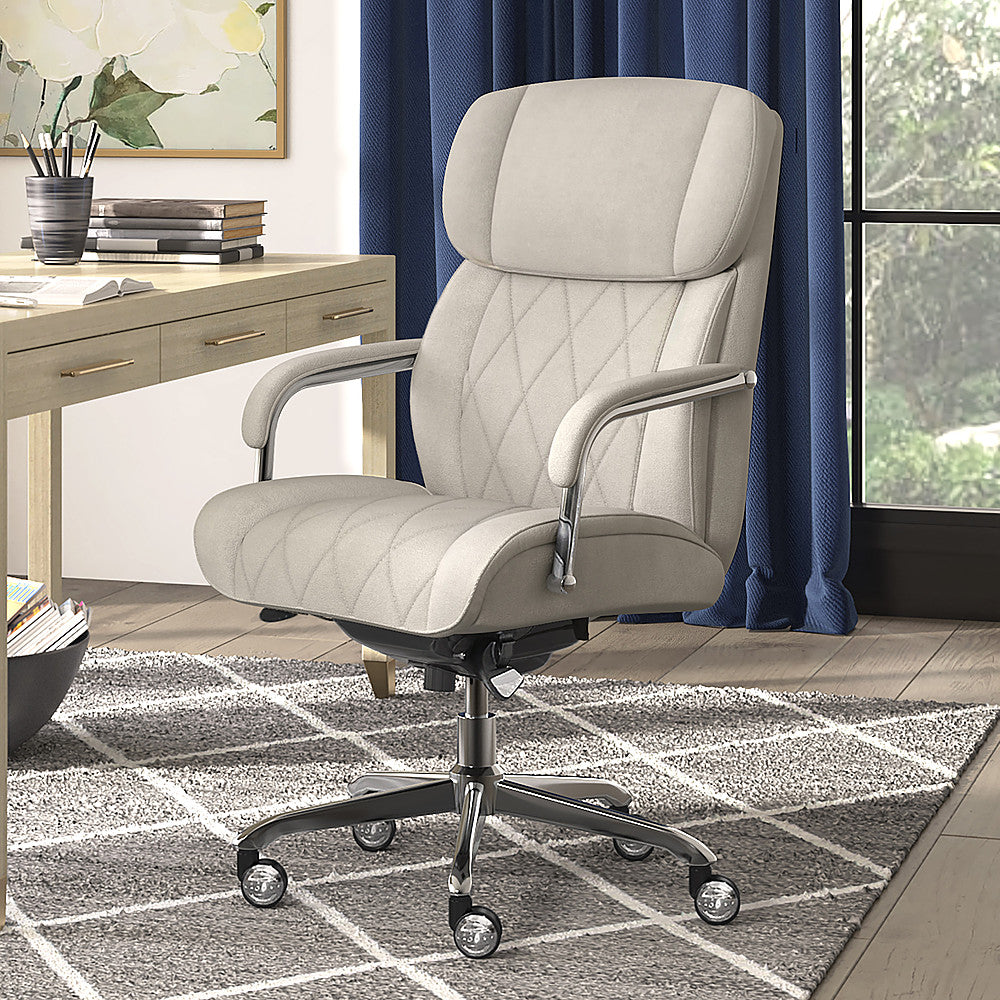 La-Z-Boy - Sutherland Fabric Office Chair - Cream_1