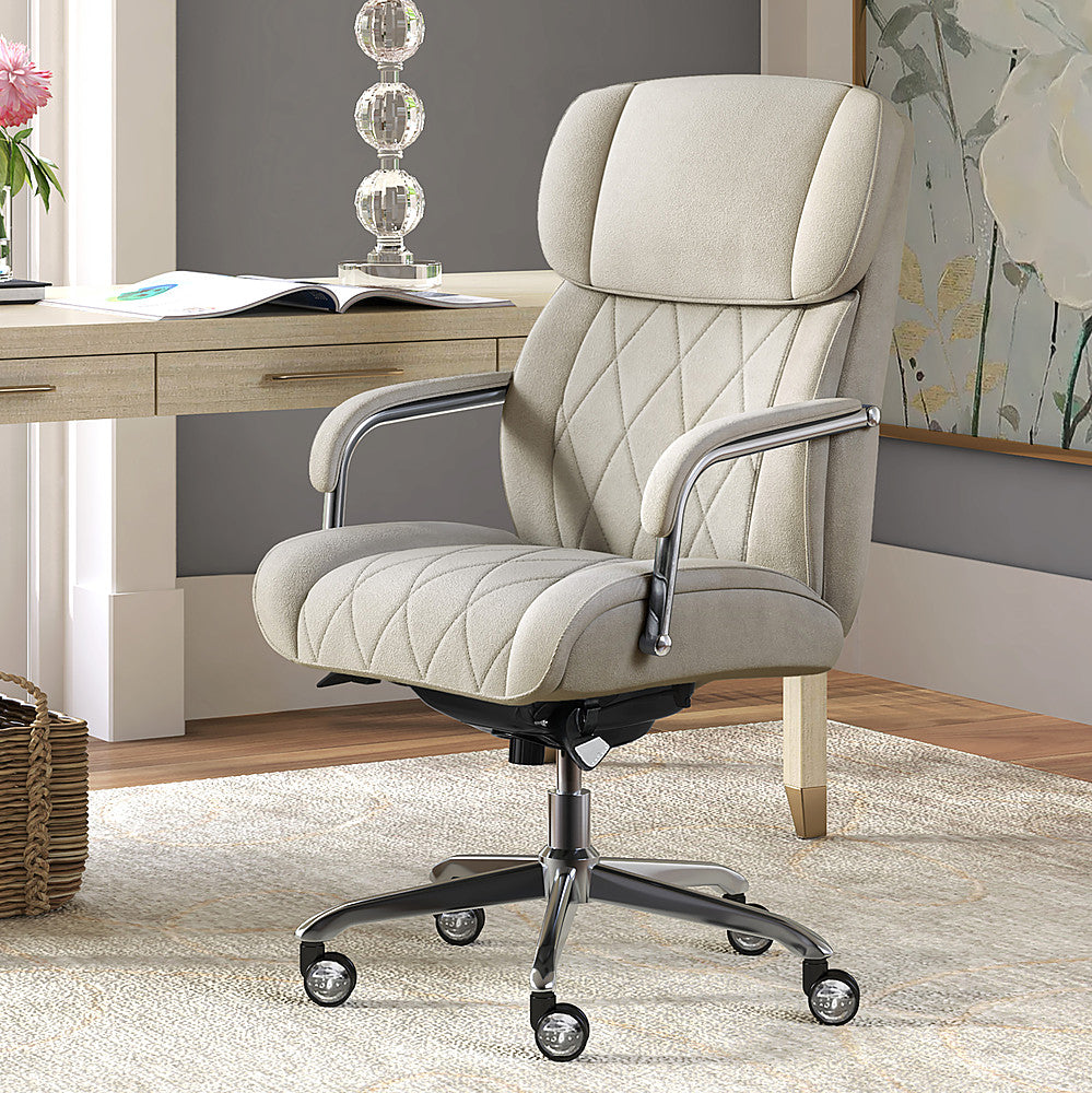 La-Z-Boy - Sutherland Fabric Office Chair - Cream_3