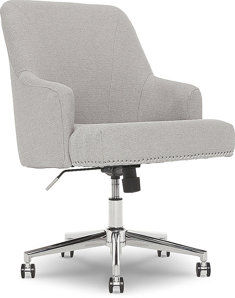 Serta - Leighton Fabric Home Office Chair - Light Gray_1