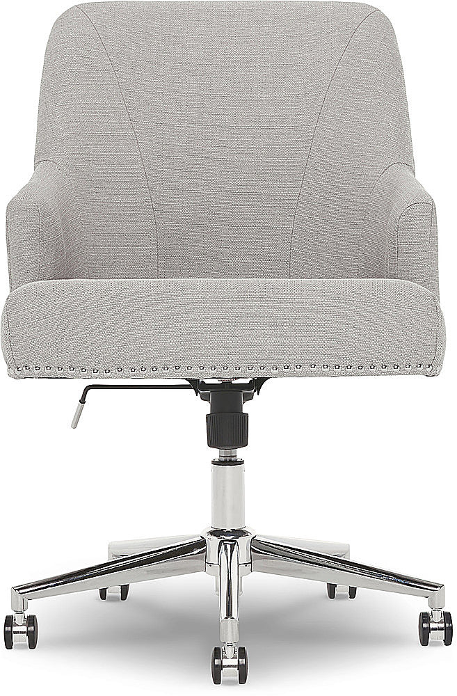 Serta - Leighton Fabric Home Office Chair - Light Gray_0