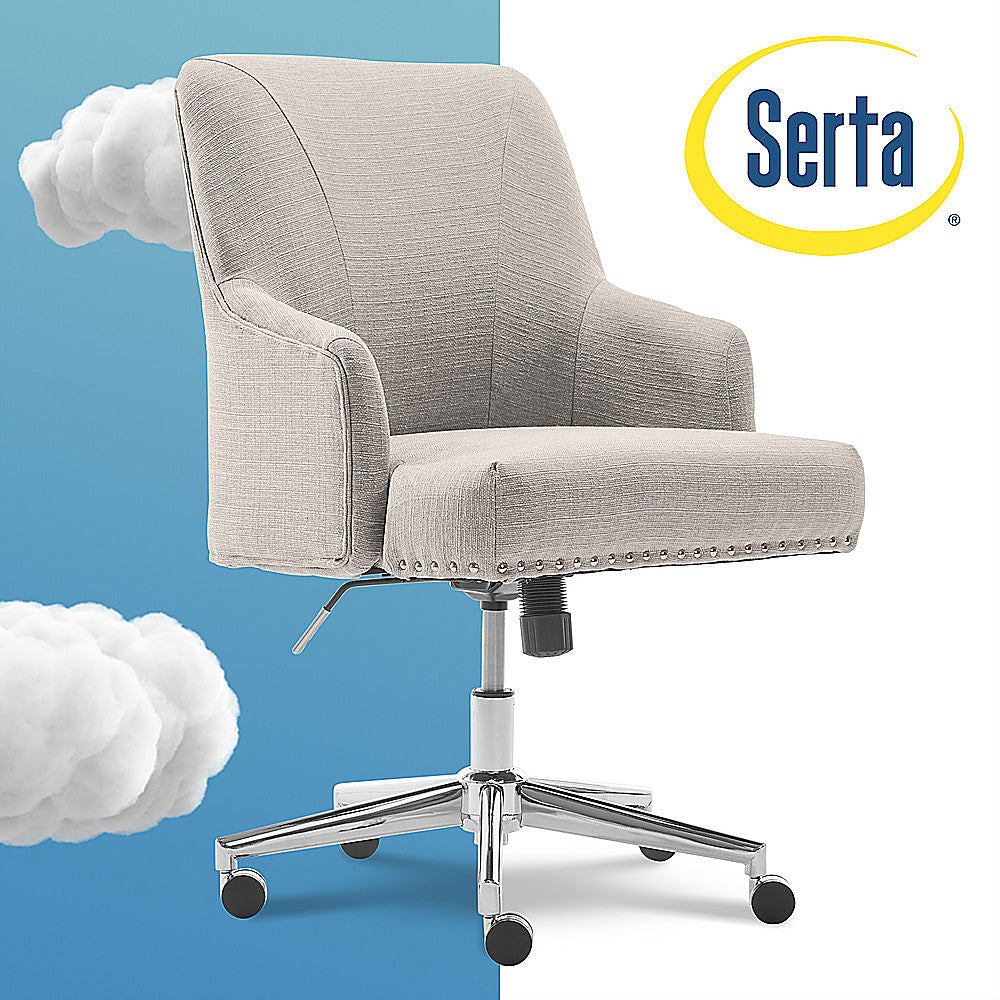 Serta - Leighton Fabric Home Office Chair - Light Gray_2