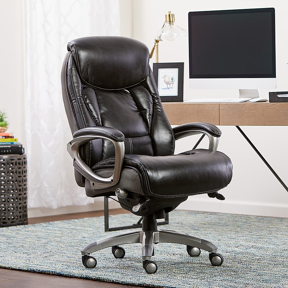 Serta - Lautner Executive Office Chair with Smart Layers Technology - Black with Gray Mesh_1
