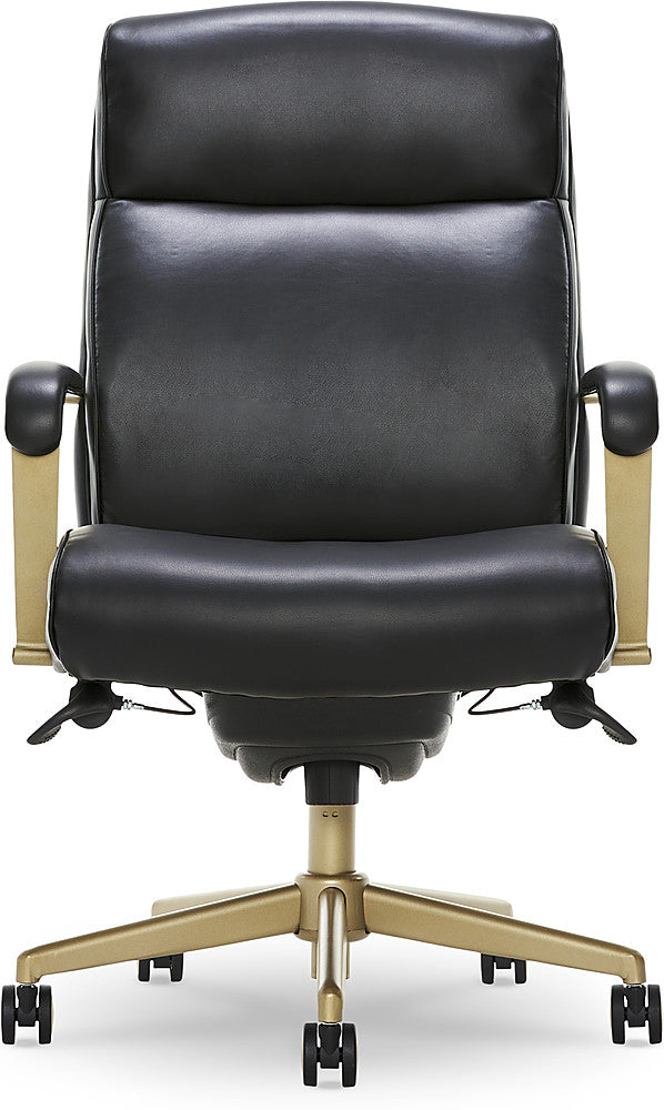 La-Z-Boy - Modern Melrose Executive Office Chair with Brass Finish - Black_5
